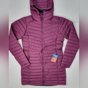 Columbia Slope Edge Mid Length Jacket Coat Women’s Size Small Burgundy New